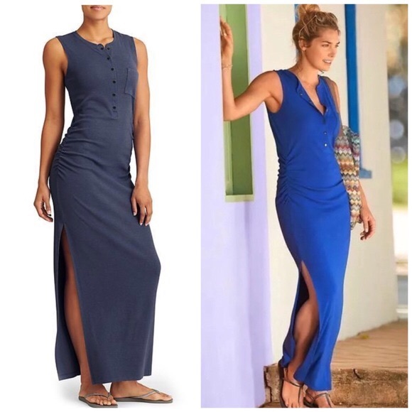 Athleta Dresses & Skirts - Athleta Rib Henley dress, Navy